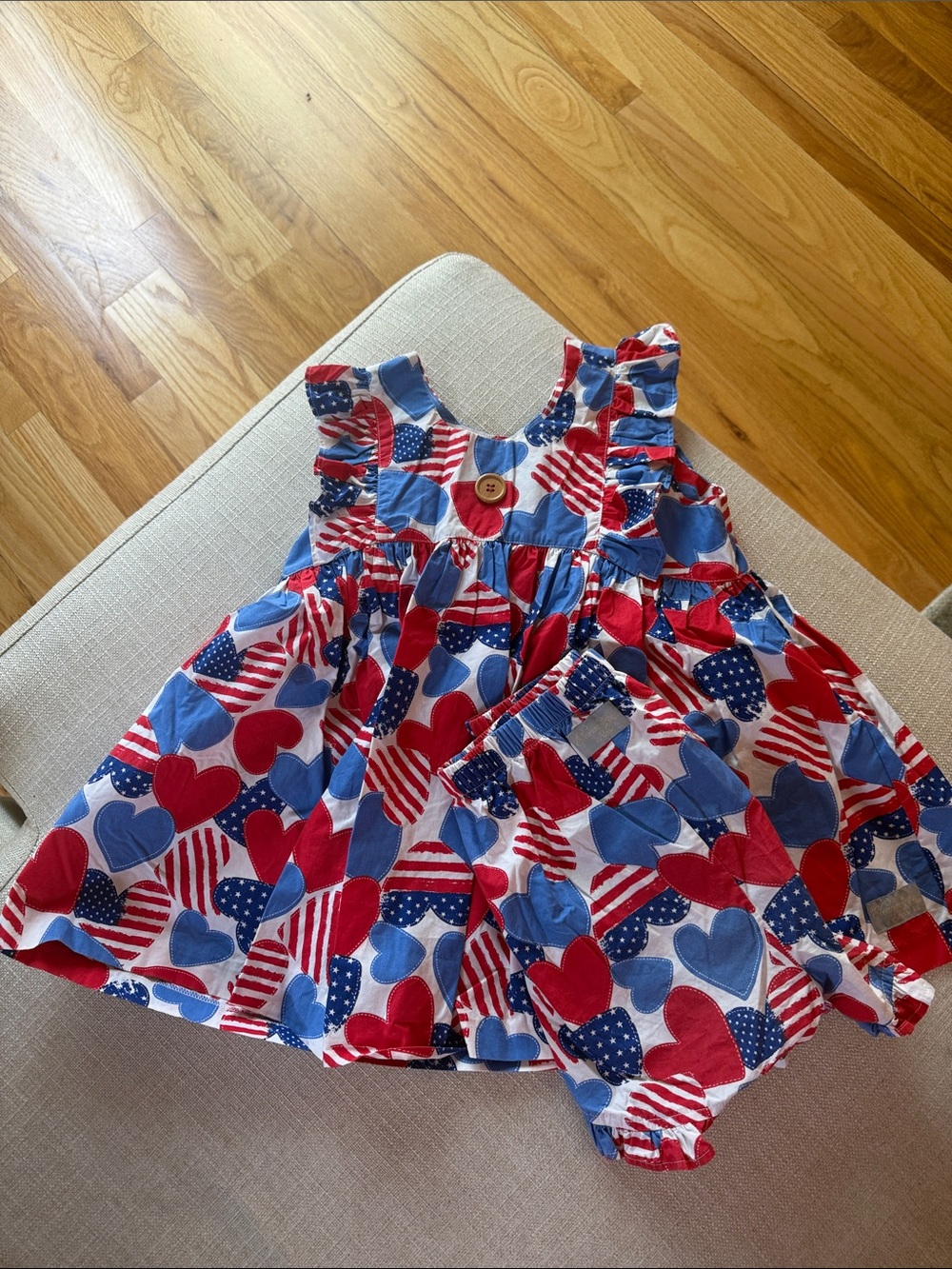 Eleanor Rose Red, Blue, White Patriotic Heart Matching Set